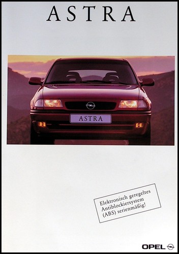 Opel astra brochure 1996 - brochure, 7.1996